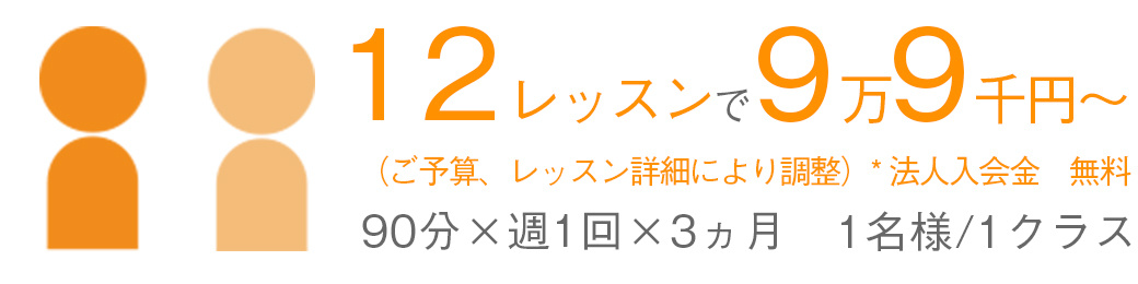 12レッスンで9万9千円〜